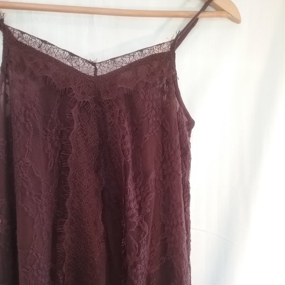 🌞 New American Eagle Camisole Burgundy Lace  XS - Picture 7 of 14